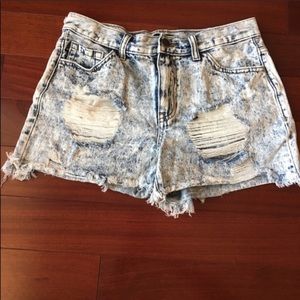 Forever 21 acid wash shorts